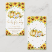 Pumpkin Sunflower Elephant Duschbücher für Baby Begleitkarte (Vorne/Hinten)