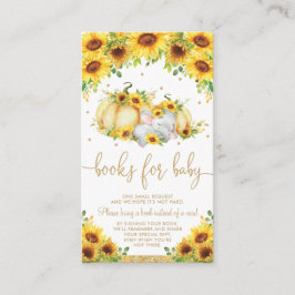 Pumpkin Sunflower Elephant Duschbücher für Baby Begleitkarte