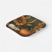 Pumpkin & Sunflower Erntedank Paper Teller (Gewinkelt)
