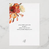 Pumpkin & Sunflower Friendsgiving Folieneinladung (Rückseite)