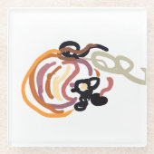 Pumpkin Sunset Autumn cute Glasuntersetzer (Vorderseite)