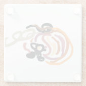 Pumpkin Sunset Autumn cute Glasuntersetzer (Rückseite)