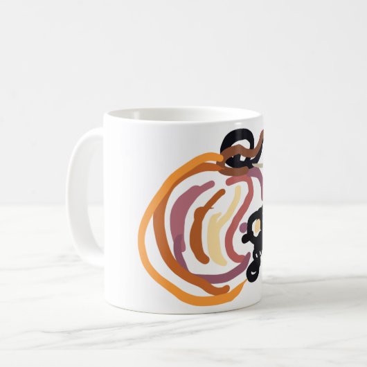 Pumpkin Sunset Autumn cute Kaffeetasse (Vorderseite Links)