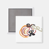 Pumpkin Sunset Autumn cute Magnet (Vorderseite/Rückseite)