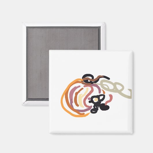 Pumpkin Sunset Autumn cute Magnet (Vorderseite/Rückseite)