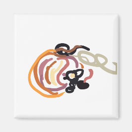 Pumpkin Sunset Autumn cute Magnet