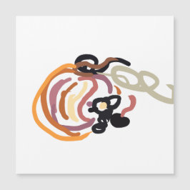 Pumpkin Sunset Autumn cute Magnetkarte