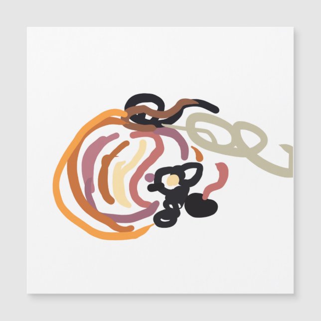 Pumpkin Sunset Autumn cute Magnetkarte (Vorderseite)