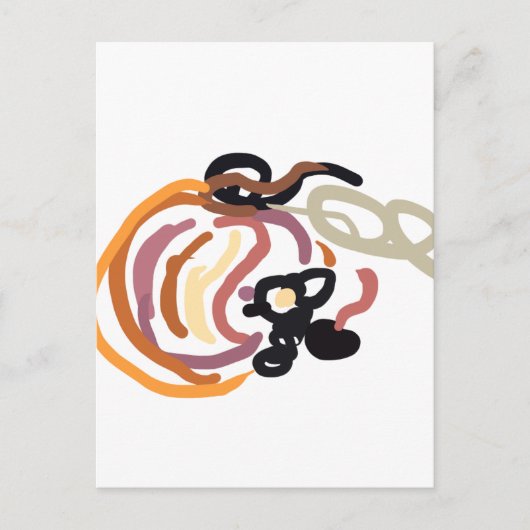 Pumpkin Sunset Autumn cute Postkarte (Vorderseite)