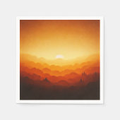 Pumpkin Sunset Fall Gradient Découpage Napkins Serviette (Vorderseite)