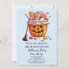 Pumpkin-Süßigkeiten Hexenkammer-Halloween-Party Einladung