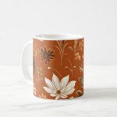 Pumpkin Tasse Terracotta Wasserfarbene Herbstlaube (Vorderseite Links)
