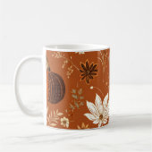 Pumpkin Tasse Terracotta Wasserfarbene Herbstlaube (Links)
