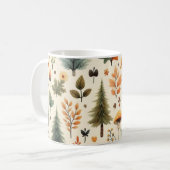 Pumpkin-Tasse Wasserfarbe Herbstlaub Kaffeetasse (Vorderseite Links)