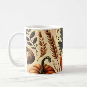Pumpkin-Tasse Wasserfarbe Herbstlaub Kaffeetasse