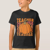 Pumpkin Teacher Fall Thanksgiving Back To School T-Shirt (Vorderseite)