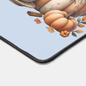 Pumpkin Teapot mit Fall Florals Illustration Schreibtischunterlage (Ecke)