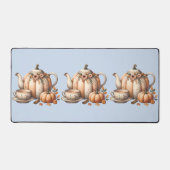 Pumpkin Teapot mit Fall Florals Illustration Schreibtischunterlage (Vorderseite)