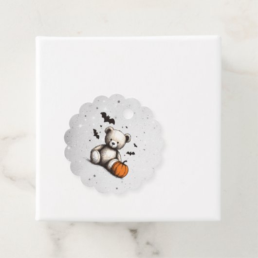 Pumpkin Teddy Baby Shower Geschenkanhänger (Beispiel)