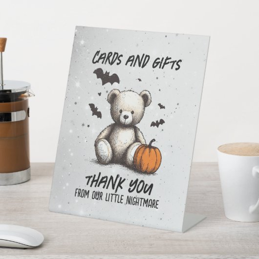 Pumpkin Teddy Baby Shower Sockelschild (In SItu)