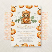 Pumpkin Teddy Bear Baby Dusche Einladung