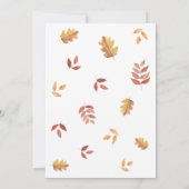 Pumpkin Teddy Bear Fall Baby Dusche Einladung (Rückseite)