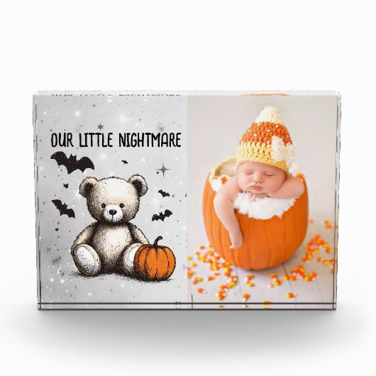 Pumpkin Teddy Fotoblock (Vorderseite)