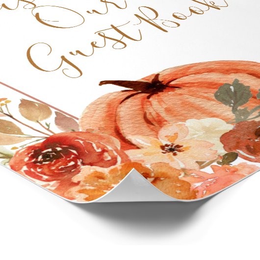 Pumpkin Terracota Boho Arch Bitte Unterschreiben S Poster (Ecke)