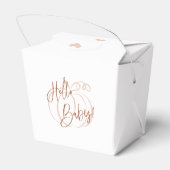 Pumpkin Terracotta Bohemisch Earthy Baby Dusche Geschenkschachtel (Rückseite)