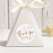 Pumpkin Terracotta Bohemisch Earthy Baby Dusche Runder Aufkleber