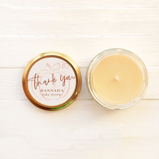 Pumpkin Terracotta Bohemisch Earthy Baby Dusche Runder Aufkleber