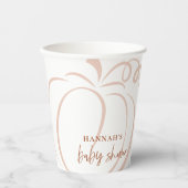 Pumpkin Terracotta Boho Burnt Orange Babydusche Pappbecher (Vorderseite)