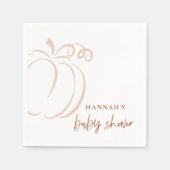 Pumpkin Terracotta Boho Burnt Orange Babydusche Serviette (Vorderseite)