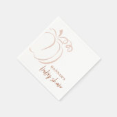 Pumpkin Terracotta Boho Burnt Orange Babydusche Serviette (Ecke)