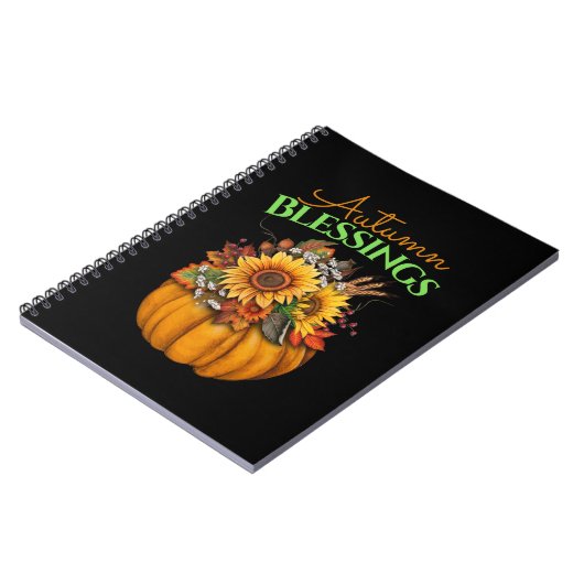 Pumpkin-Thema - Segnungen für den Herbst Notizblock (Linke Seite)
