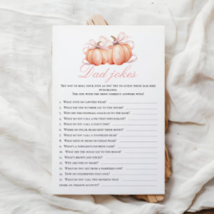 Pumpkin Theme Baby Showdusche Vater Jokes Activity