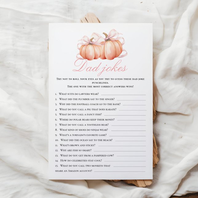 Pumpkin Theme Baby Showdusche Vater Jokes Activity (Von Creator hochgeladen)