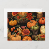 Pumpkin Time TEMPLATE, personalisieren. Postkarte (Vorne/Hinten)