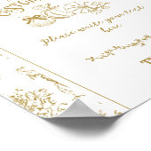 Pumpkin Toile Floral Neutral Baby Dusche individue Poster (Ecke)