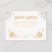 Pumpkin Toile Wappen Elegant Boy Baby Shower Begleitkarte (Vorderseite)