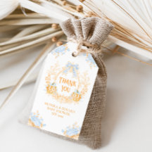 Pumpkin Toile Wappen Elegant Boy Baby Shower