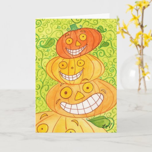 Pumpkin Totem Karte (Gelbe Blume)