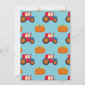 Pumpkin Tractors Birthday Harvest Party Einladung (Rückseite)