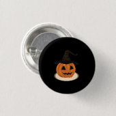 Pumpkin Tragen von Hexenhut Button (Vorne & Hinten)