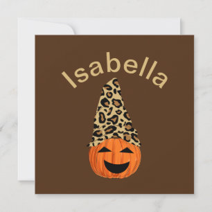 Pumpkin trägt eine Leopard-Hutkarte