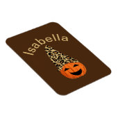 Pumpkin trägt einen Leopardenhut Magnet (Rechte Seite)