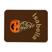 Pumpkin trägt einen Leopardenhut Magnet (Horizontal)