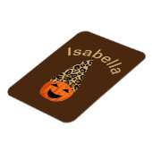 Pumpkin trägt einen Leopardenhut Magnet (Linke Seite)