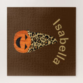 Pumpkin trägt einen Leopardenhut Puzzle (Horizontal)