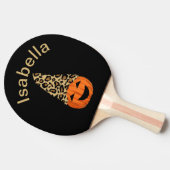 Pumpkin trägt einen Leopardenhut Tischtennis Schläger (Seitenansicht)